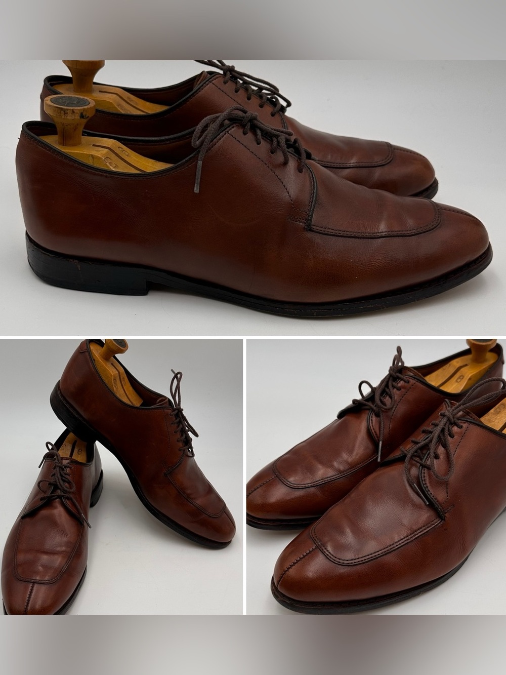 ALLEN EDMONDS DRESS SHOES MENS SZ 9.5 3E (wide) DERBY BENCH WELT VINTAGE USA VTG